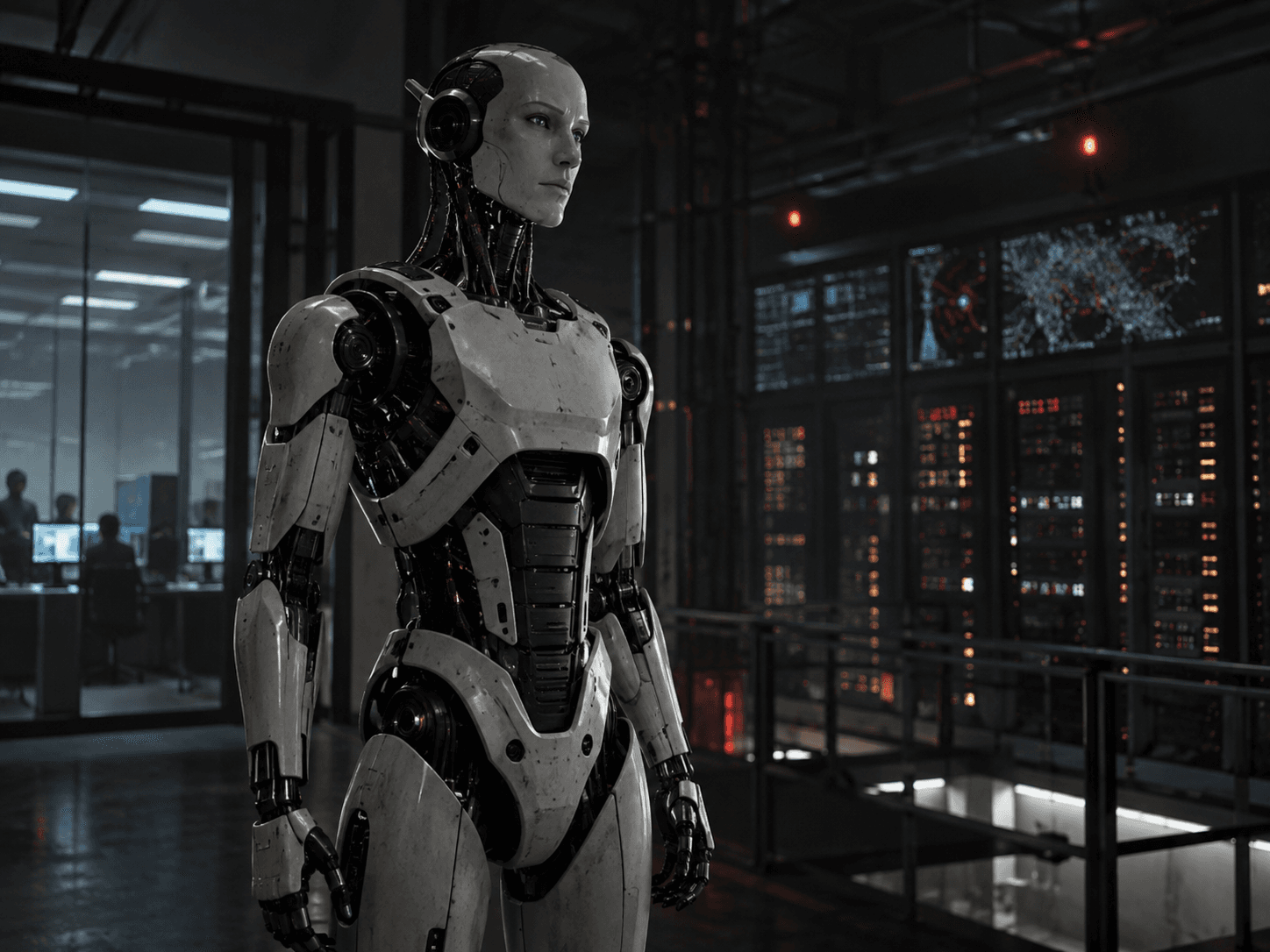 Robot umanoide simbolo dei rischi legati alla perdita di controllo dell’intelligenza artificiale